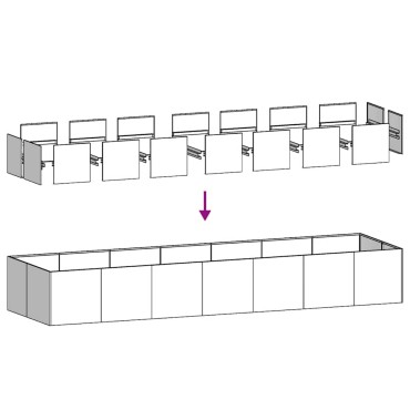 vidaXL Ζαρντινιέρα Ανθρακί 280x80x40 εκ. από Χάλυβα
