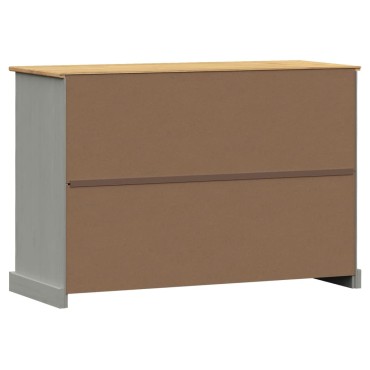 vidaXL Μπουφές με Συρτάρια VIGO Γκρι 113x40x75cm Μασίφ Ξύλο Πεύκο 1 τεμ.