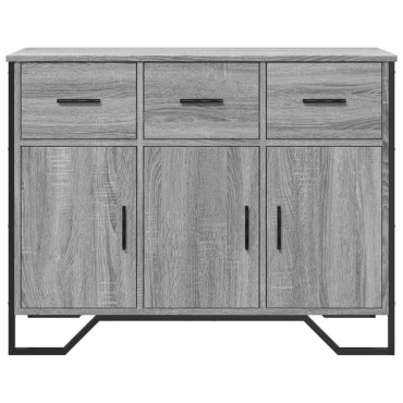 vidaXL Ντουλάπι Γκρι Sonoma 97x32,5x74,5cm από Επεξεργασμένο Ξύλο 1 τεμ.