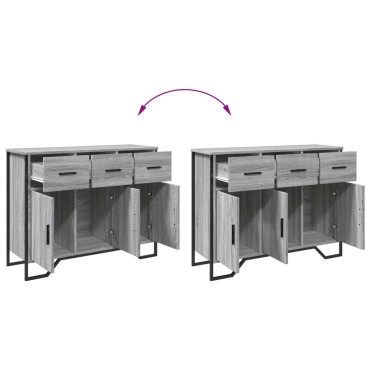 vidaXL Ντουλάπι Γκρι Sonoma 97x32,5x74,5cm από Επεξεργασμένο Ξύλο 1 τεμ.