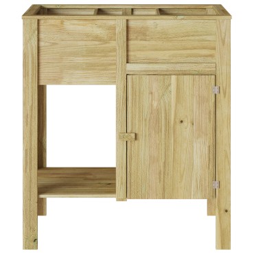 vidaXL Κρεβάτι Κήπου με Αποθήκη 85x46x96 εκ. Μεταχειρισμένο Ξύλο Πεύκης