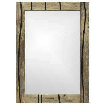 vidaXL καθρέφτης μπάνιου 50x70x30cm Στερεό Ξύλο Μάνγκο