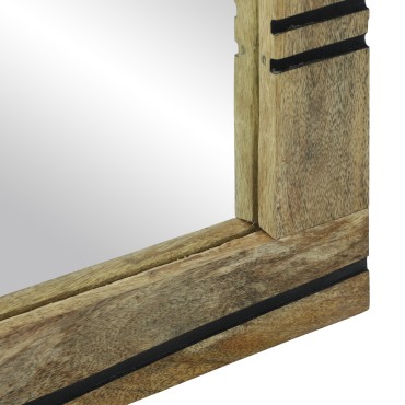 vidaXL καθρέφτης μπάνιου 50x70x30cm Στερεό Ξύλο Μάνγκο