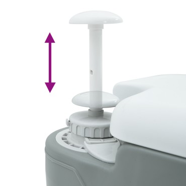 vidaXL Τουαλέτα Κάμπινγκ Γκρι 41,5 x 36,5 x 42 εκ.