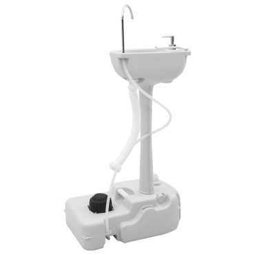 vidaXL Βάση νιπτήρα κάμπινγκ Γκρι 50,5 x 33 x 103 εκ