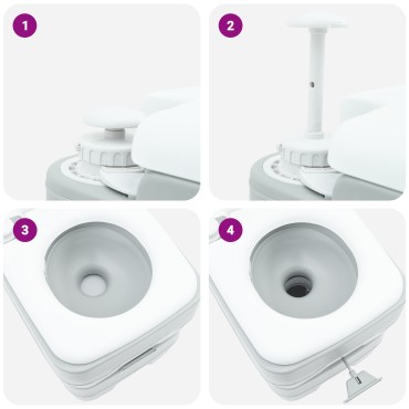vidaXL Τουαλέτα Κάμπινγκ Γκρι 41,5 x 36,5 x 42 εκ.