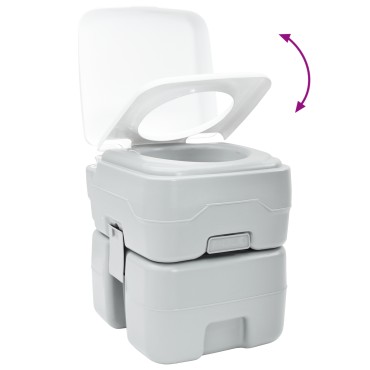 vidaXL Τουαλέτα Κάμπινγκ Γκρι 41,5 x 36,5 x 42 εκ.