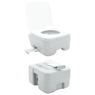 vidaXL Τουαλέτα Κάμπινγκ Γκρι 41,5 x 36,5 x 42 εκ.