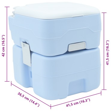 vidaXL Τουαλέτα Κάμπινγκ Μπλε 41,5 x 36,5 x 42 εκ.