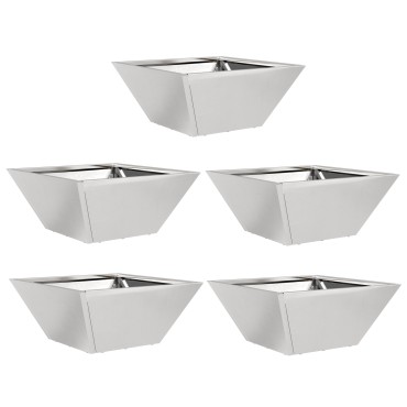 vidaXL Γλάστρες Κήπου 5 τμχ 35x35x15 εκ. Ανοξείδωτο Ατσάλι