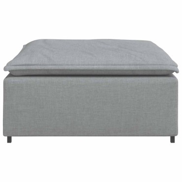 vidaXL Υποπόδιο Καναπέ Ανοιχτό Γκρι 100 x 100 x 48 εκ.