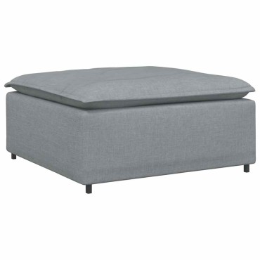 vidaXL Υποπόδιο Καναπέ Ανοιχτό Γκρι 100 x 100 x 48 εκ.