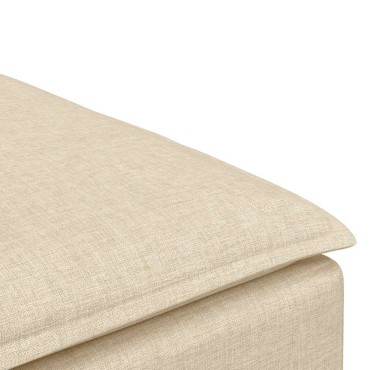 vidaXL Υποπόδιο Καναπέ-Μονάδα Κρεμ 100x100x48 εκ.