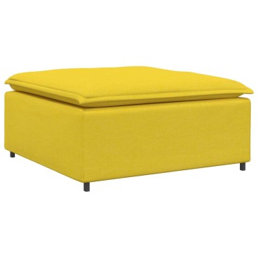 vidaXL Υποπόδιο Καναπέ Ανοιχτό Κίτρινο 100 x 100 x 48 εκ.