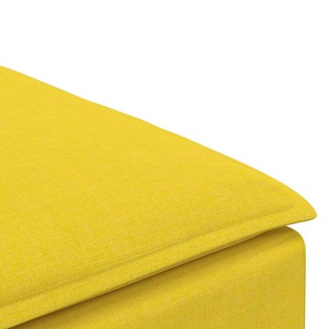 vidaXL Υποπόδιο Καναπέ Ανοιχτό Κίτρινο 100 x 100 x 48 εκ.
