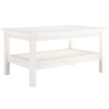 vidaXL Τραπεζάκι Σαλονιού Λευκό 80x50x40cm από Μασίφ Ξύλο Πεύκου 1 τεμ.