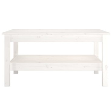 vidaXL Τραπεζάκι Σαλονιού Λευκό 80x50x40cm από Μασίφ Ξύλο Πεύκου 1 τεμ.
