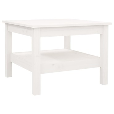 vidaXL Τραπεζάκι Σαλονιού Λευκό55x55x40cm από Μασίφ Ξύλο Πεύκου 1 τεμ.
