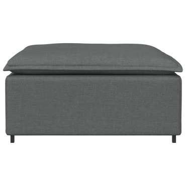 vidaXL Υποπόδιο Καναπέ Σκούρο Γκρι 100 x 100 x 48 εκ.