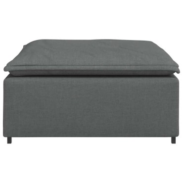 vidaXL Υποπόδιο Καναπέ Σκούρο Γκρι 100 x 100 x 48 εκ.