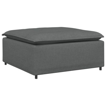 vidaXL Υποπόδιο Καναπέ Σκούρο Γκρι 100 x 100 x 48 εκ.