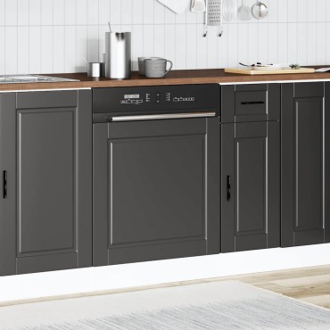 vidaXL Πίνακας πλυντηρίου πιάτων Porto Μαύρο 60x1,5x57cm Επεξ. Ξύλο