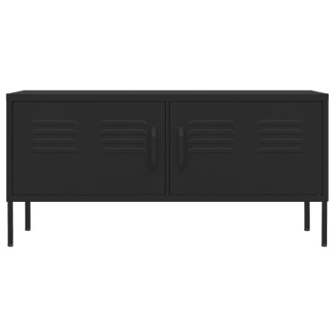 vidaXL Έπιπλο Τηλεόρασης Μαύρο 105x35x50cm από Ατσάλι