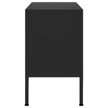 vidaXL Έπιπλο Τηλεόρασης Μαύρο 105x35x50cm από Ατσάλι