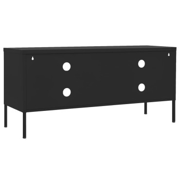 vidaXL Έπιπλο Τηλεόρασης Μαύρο 105x35x50cm από Ατσάλι