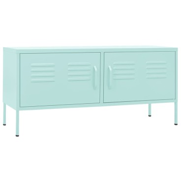 vidaXL Έπιπλο Τηλεόρασης Χρώμα Μέντας 105x35x50cm από Ατσάλι