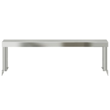 vidaXL Ράφι Επιτραπέζιο για Πάγκο Εργασίας 110x30x35 εκ. Ανοξ. Ατσάλι