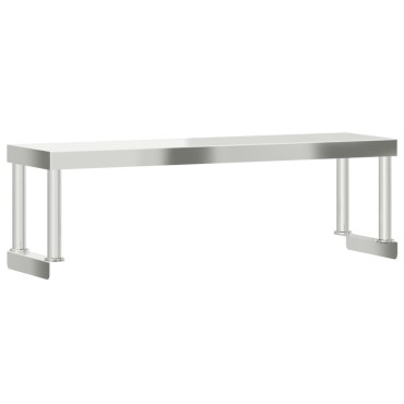 vidaXL Ράφι Επιτραπέζιο για Πάγκο Εργασίας 110x30x35 εκ. Ανοξ. Ατσάλι