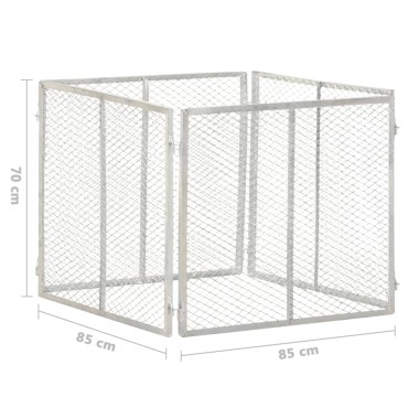 vidaXL Κομποστοποιητής Κήπου 85 x 85 x 70 εκ. Γαλβανισμένος Σίδηρος