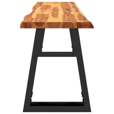 vidaXL Πάγκος με Τεχνοτροπία Live Edge από Μασίφ Ξύλο Ακακίας 140x35x45cm 1 τεμ.