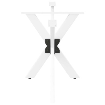 vidaXL Τραπεζαρία με Πόδια σε Σχήμα Αράχνης Λευκό 120x68x(72-73)cm Ατσάλι