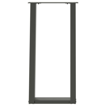vidaXL Πόδια Κονσόλας 2 τεμ. σε σχήμα U, Ανθρακί 28x(72-73)cm από Ατσάλι
