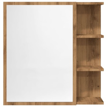 vidaXL Ντουλάπι καθρέφτη μπάνιου Artisan Oak Κατασκευασμένο ξύλο 62,5x20,5x64cm 1 τεμ.