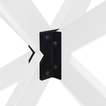 vidaXL Τραπεζαρία με Πόδια σε Σχήμα Αράχνης Λευκό 150x78x(72-73)cm Ατσάλι