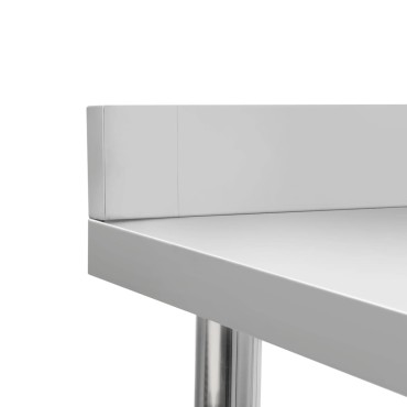 vidaXL Τραπέζι Εργασίας Κουζίνας με Ράφι 120x60x120 εκ. Ανοξ. Ατσάλι
