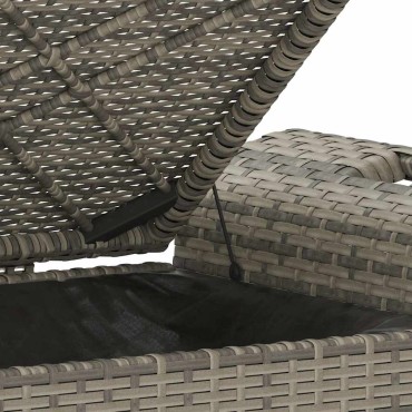 vidaXL Παγκάκι Κήπου με Μαξιλάρι Γκρι 116x46x57cm από Συνθ. Ρατάν 1 τεμ.