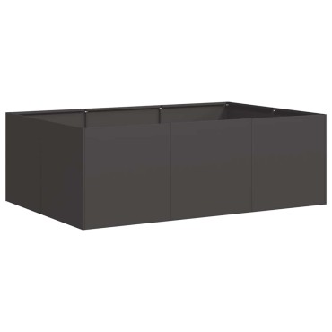 vidaXL Ζαρντινιέρα Μαύρη 120x80x40 εκ. από Χάλυβα