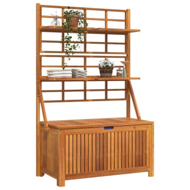 vidaXL Μπαούλο Αποθήκευσης Καφασωτό 99x50x160cm Μασίφ Ξύλο Ακακίας 1 τεμ.