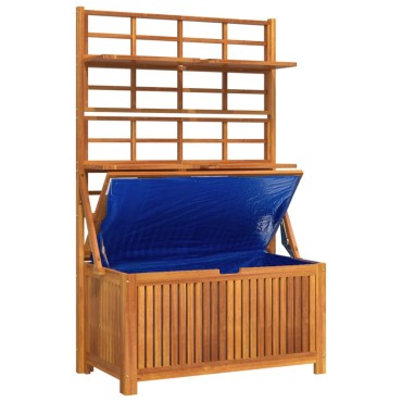 vidaXL Μπαούλο Αποθήκευσης Καφασωτό 99x50x160cm Μασίφ Ξύλο Ακακίας 1 τεμ.
