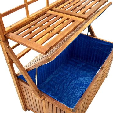 vidaXL Μπαούλο Αποθήκευσης Καφασωτό 99x50x160cm Μασίφ Ξύλο Ακακίας 1 τεμ.