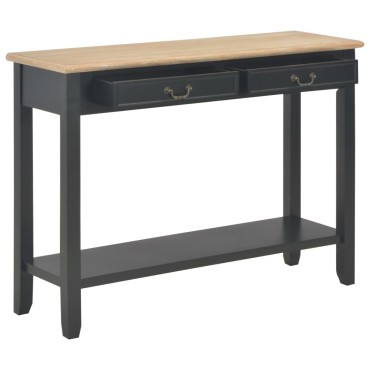 vidaXL Τραπέζι Κονσόλα Μαύρο 110x35x80cm Ξύλινο 1 τεμ.