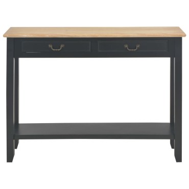 vidaXL Τραπέζι Κονσόλα Μαύρο 110x35x80cm Ξύλινο 1 τεμ.