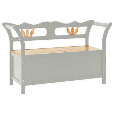 vidaXL Πάγκος Γκρι 107x45x75,5cm από Μασίφ Ξύλο Ελάτης 1 τεμ.