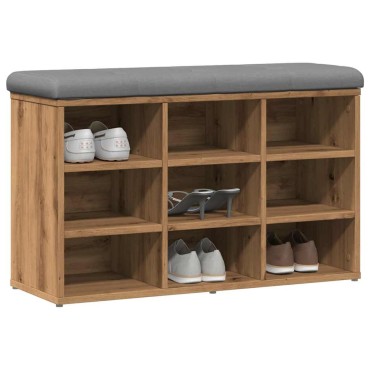 Πάγκος παπουτσιών vidaXL Artisan Oak 82x32x50cm Κατασκευασμένο ξύλο