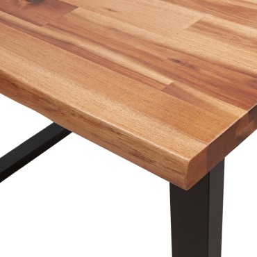 vidaXL Τραπεζαρία με Live Edge 110x70x75cm από Μασίφ Ξύλο Ακακίας 1 τεμ.