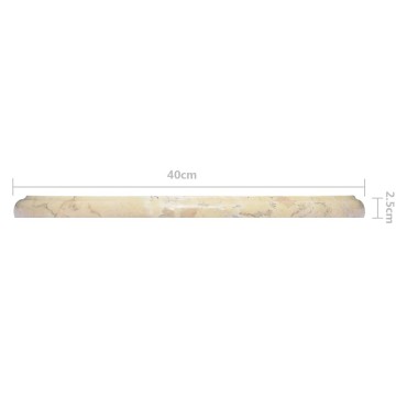 vidaXL Επιφάνεια Τραπεζιού Κρεμ 40x2,5cm Μαρμάρινη 1 τεμ.